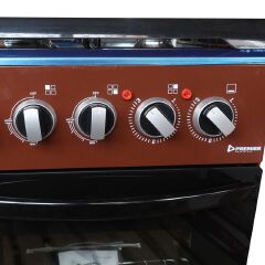 Premier 50*55 Free Standing 3 Gas Cooker +1 Hotplate Electric Cooker With Electric Oven Auto Ignition electronics and appliances home improvement standing gas cookers brown