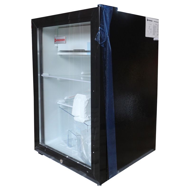 Premier 65 LITRES GLASS DOOR REFRIGERATOR WITH LITRES 10L FREEZER HOME FRIDGE