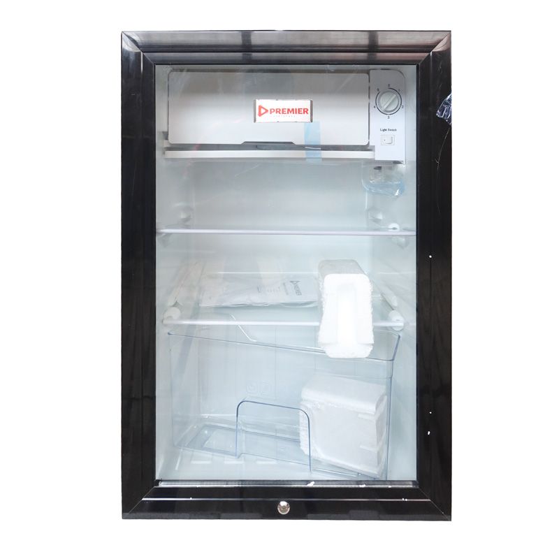 Premier 65 LITRES GLASS DOOR REFRIGERATOR WITH LITRES 10L FREEZER HOME FRIDGE