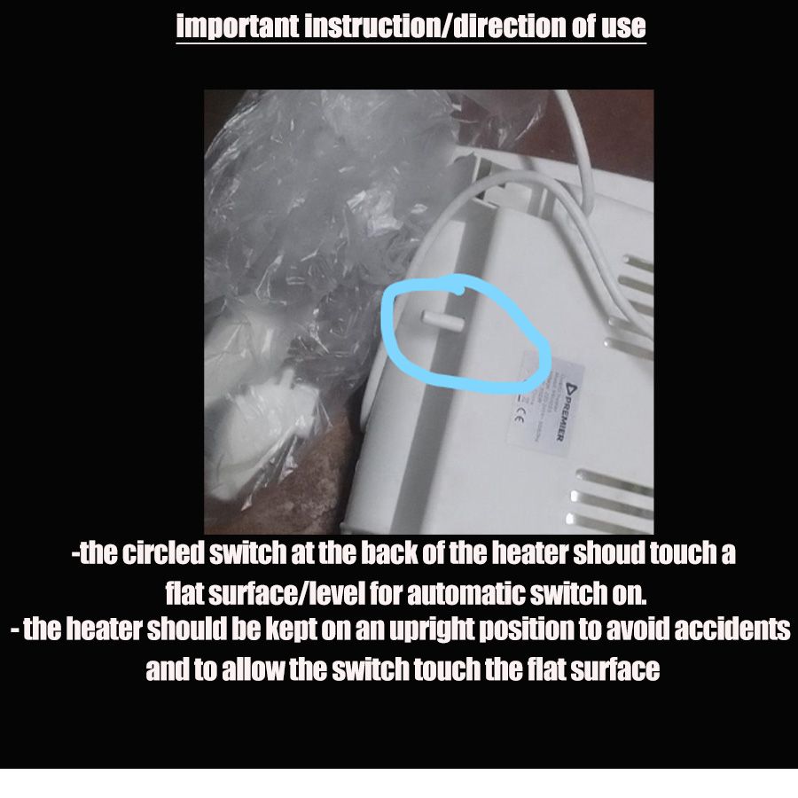 (SPECIAL OFFER!) Premier Room Heater Portable PRH-003 Room Heating 800W Warmer Portable Halogen Heater Variable Heat Settings Wide Angle Heat relector