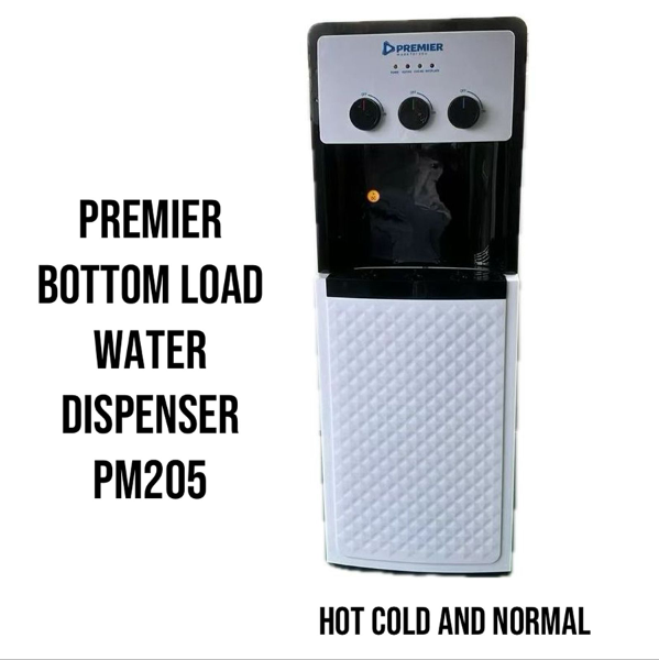 Premier Executive Bottom Loading Hot ,Normal and Cold Standing Water Dispenser PM 205 design for easy refilling  room temperature water LED display Auto shut-off Perfect For Home And Office Use