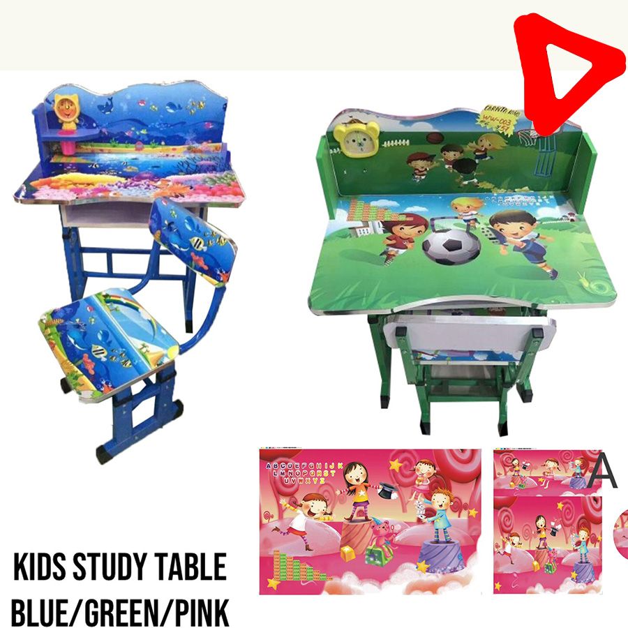 Adjustable Kids Study Table Desk Blue,Green,Pink