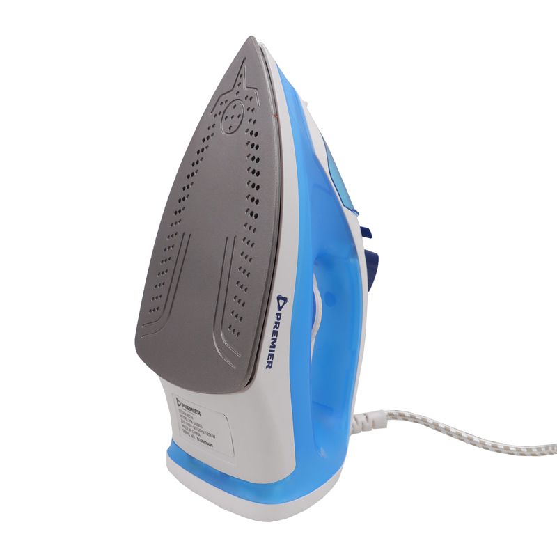PREMIER Steam Iron PMSI2005 Latest Automatic Steam Iron with Non Stick Soleplate 220-240V 50/60HZ 1200W Electric Steam Press Iron Clean Wrinkle Ironing Vertical Steam 1 Yr Warranty