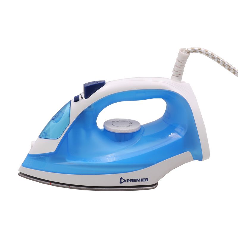 PREMIER Steam Iron PMSI2005 Latest Automatic Steam Iron with Non Stick Soleplate 220-240V 50/60HZ 1200W Electric Steam Press Iron Clean Wrinkle Ironing Vertical Steam 1 Yr Warranty