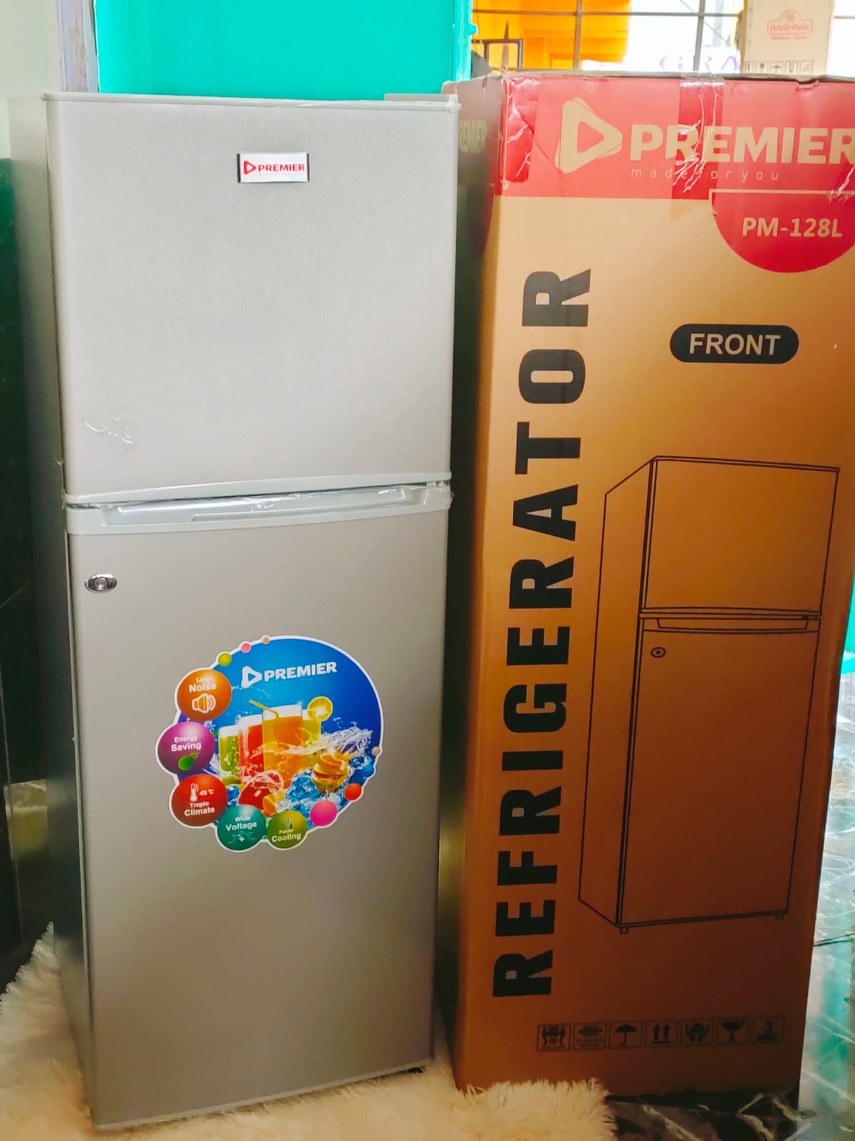 (CRAZY OFFER) Premier 128L double door fridge PM-128L Silver XL home fridge two doors refrigerator with 1 year warranty electronics and appliances home improvements refrigerators
