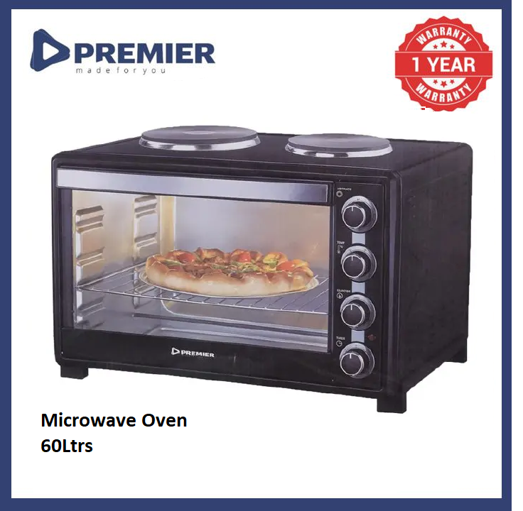 Premier 60L Electric Microwave Oven Black Hosing And Panel  Black 2200 Watts With 1 Year Warranty Electronics And Appliances Small Appliances Kitchen Appliances ovens