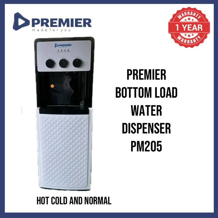 Premier Executive Bottom Loading Hot ,Normal and Cold Standing Water Dispenser PM 205 design for easy refilling  room temperature water LED display Auto shut-off Perfect For Home And Office Use