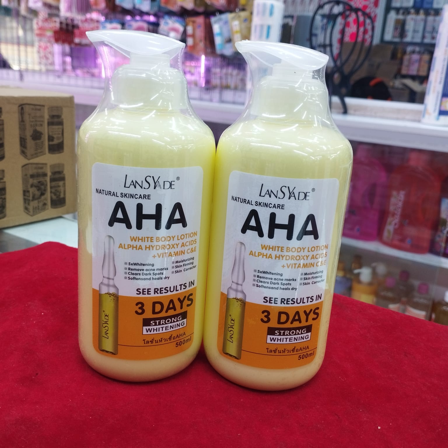 LansYade 500ml Whitening Body Lotion Alpha Hydroxy Acids And Vitamin C Vitamin E See Results In 3 Days Moisturizing Lightening Body Cream Lotion Skin