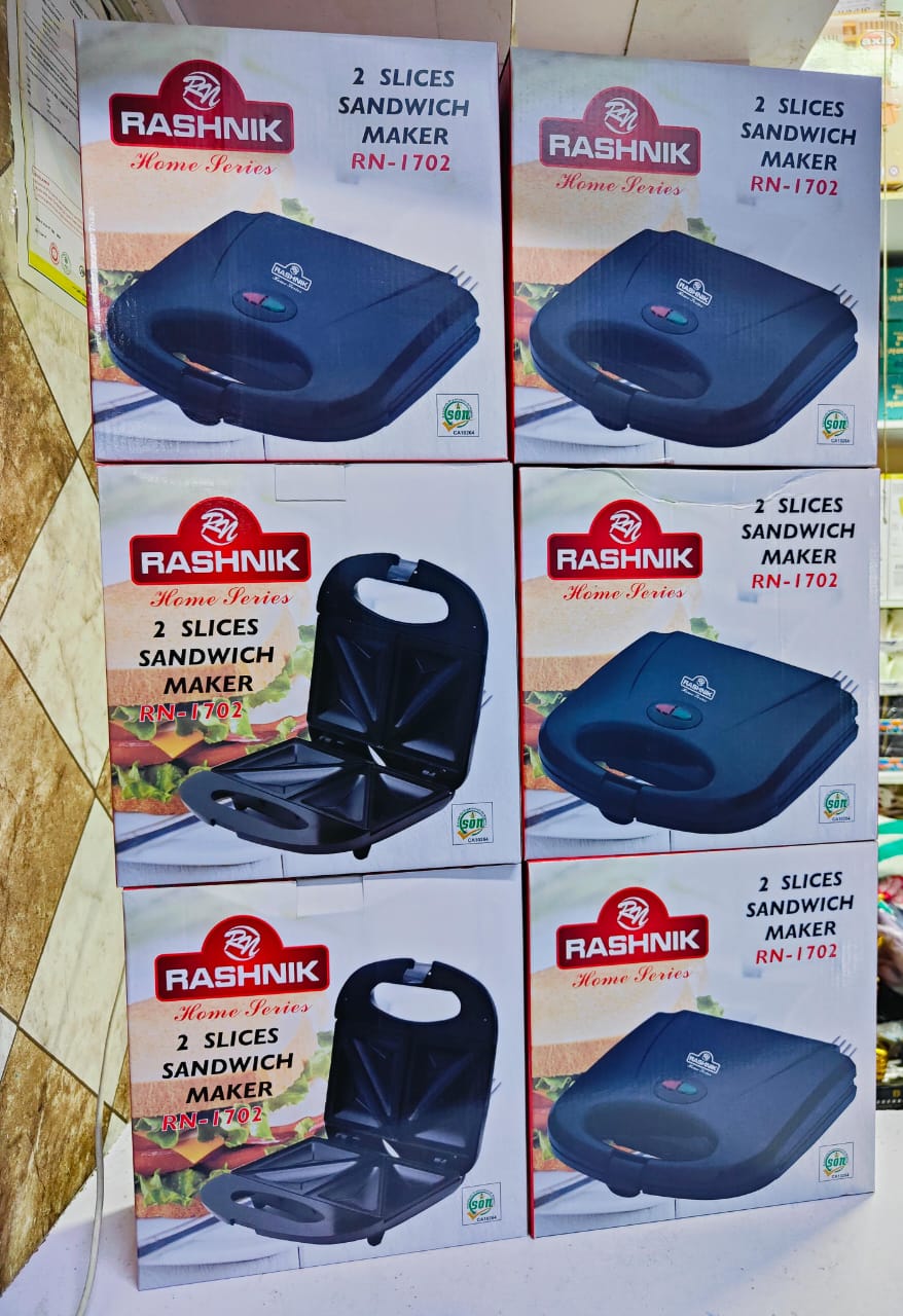 Rashnik Sandwich maker , ☕Thermostat control , 3 pin plug, 3 in 1 Breakfast sandwich maker/ toaster with switch plates to make grill meat, waffles and sandwich