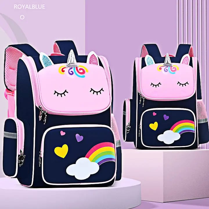 Kid Backpack for Girl Unicorn Children Bookbag Rainbow Eyes School Bag Teen Girl Backpack for Traveling Waterproof Mochilas