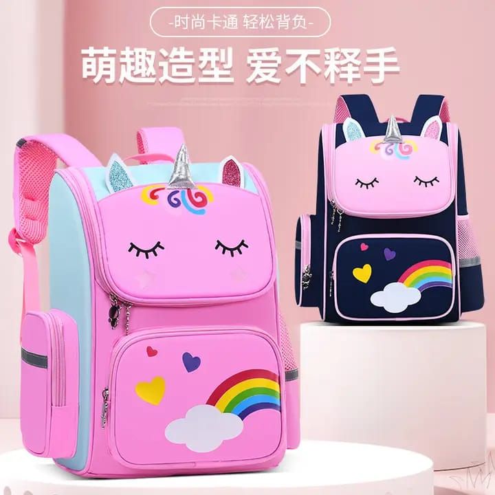 Kid Backpack for Girl Unicorn Children Bookbag Rainbow Eyes School Bag Teen Girl Backpack for Traveling Waterproof Mochilas