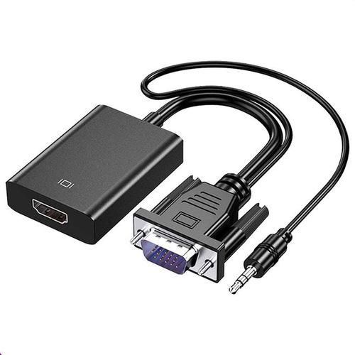 VGA To HDMI Converter Adapter Cable With Audio