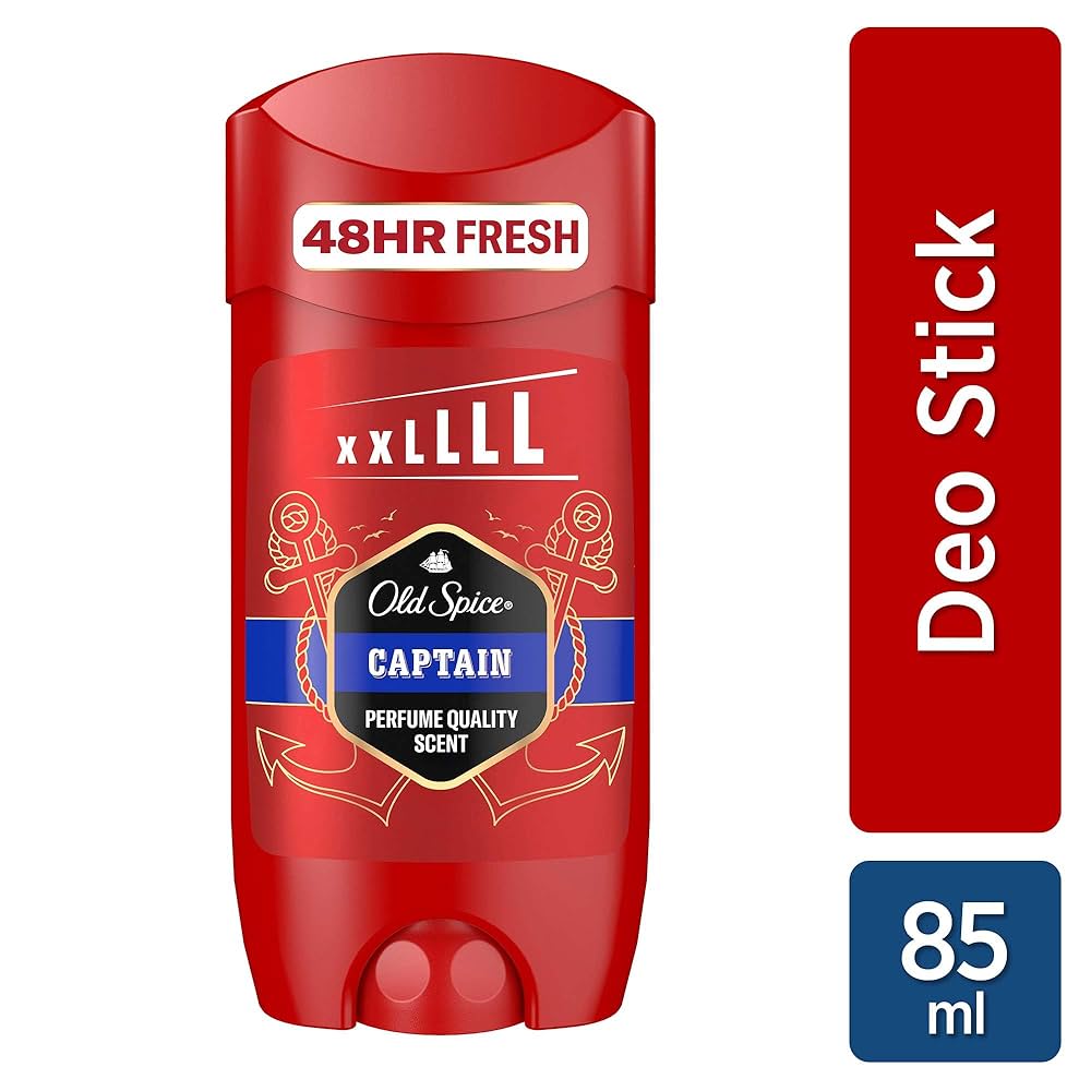 Old Spice Captain Deodorant Stick For Men ml, Aluminium Free. Long Lasting Perfume Quality Scent, 48H Fresh.