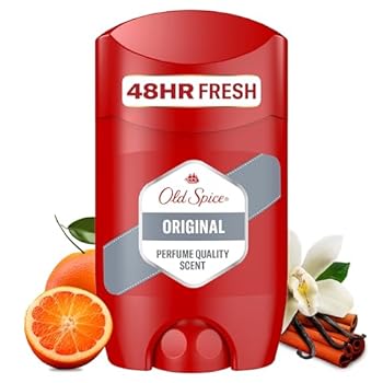 Old Spice Original Deodorant Stick for Men, 50 ml, 48H Fresh, Long-Lasting Fragrance in Perfume Quality, 0% Aluminium Salts, No Stains on Black and White, Made from 50% Recycled Plastic