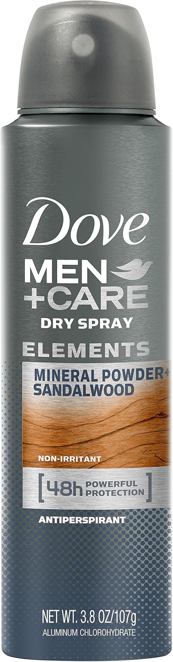 Dove Men+Care Elements Antiperspirant Dry Spray, Mineral Powder + Sandalwood,
