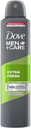 Dove Men + Care Extra Fresh Anti Perspirant Deodorant Aerosol Spray For Men, Long Lasting Anti Sweat And Body Odour, 48 Hour Protection For A Clean And Fresh Fragrance