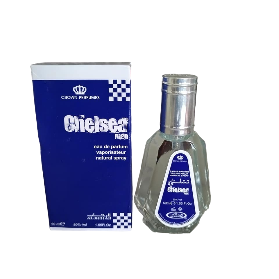 Chelsea Man Al Rehab Eau De Parfum Natural Spray. Has Sweet Scent, Lasts long,  Is attractive, High quality, Makes You Confident in all occations.