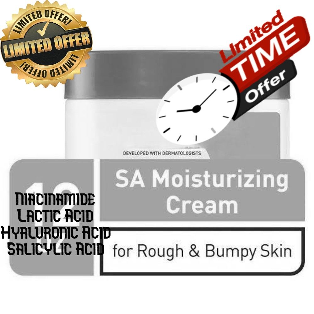 Lactic Acid, Salicylic Acid & Niacinamide SA Moisturizing Cream for Rough & Bumpy Skin. Moisturizes, Smooths, Exfoliates, Calms the skin & Hydrates while removing Facial Blemishes & Imperfections