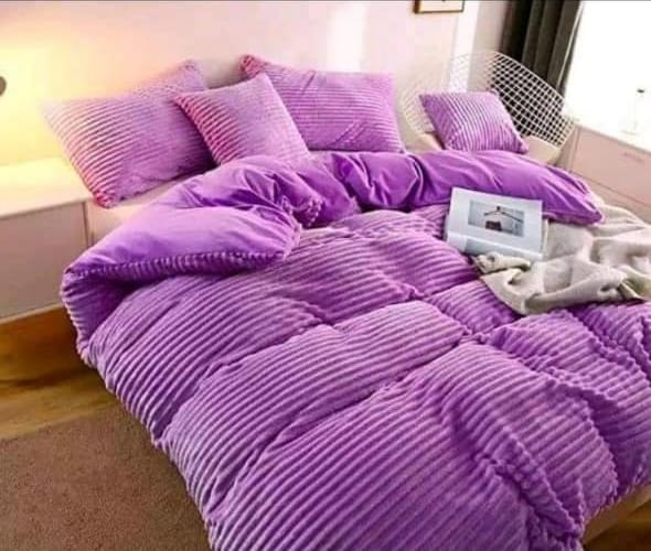 Velvet Duvet With One Bedsheet And Two Pillow Cases   This high-end bedding collection includes a sumptuous velvet duvet cover, a matching bedsheets, and two coordinating velvet pillowcases, offering