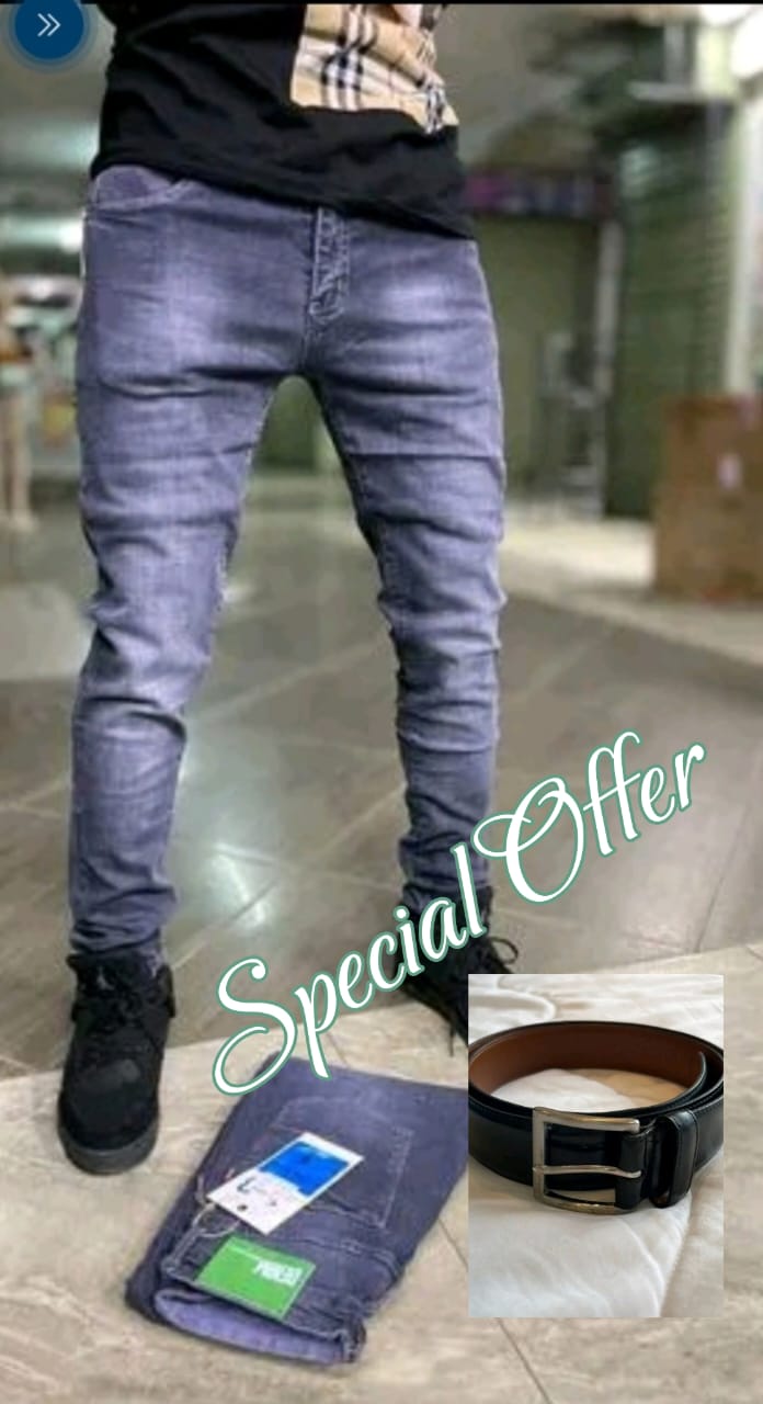 Fashion Mens Jeans Trousers with A FREE GIFT BELTConstructed with comfort in mind - our innovative flex waistband with stretch denim bands ensure a comfortable fit that moves and bends with