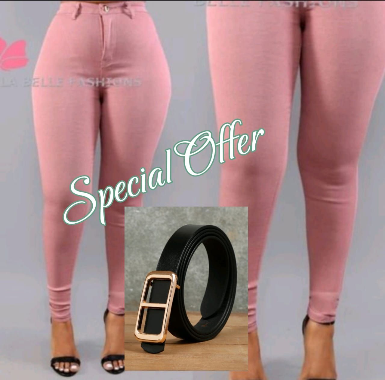 Ladies Body Shaper High Waist PANTS WITH A  FREE BELT  This fashionable Body shaping high waist ladies jeans is perfect for casual events. Its is an essential piece for all ladies` wardrobe.