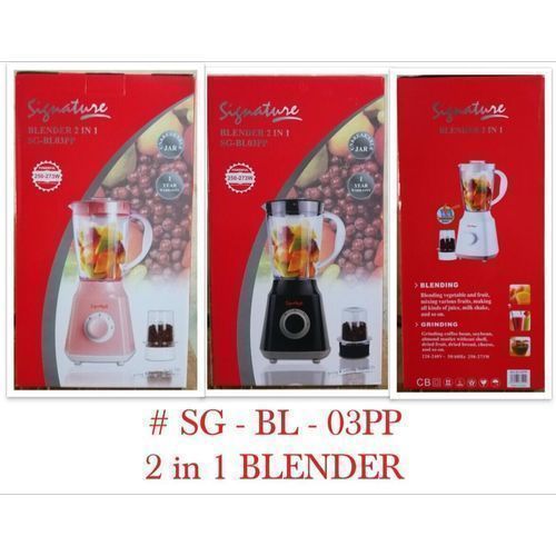 Signature Commercial Grade 2 In 1 Blender & Grinder With Unbreakable Jar