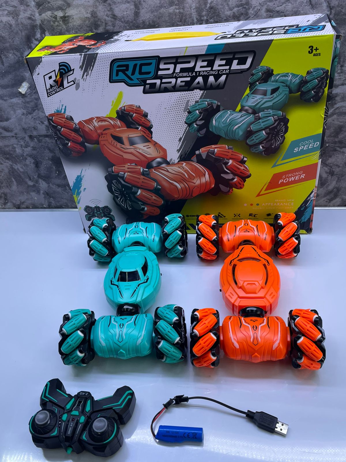 ‼️ AMAZING DISCOUNTS DEALS🌼‼️Rechargeable Remote Controlled Stunt car. It's power is Rechargeablewith a high Speed Racing.Moves forward and backward spin Stunt 360