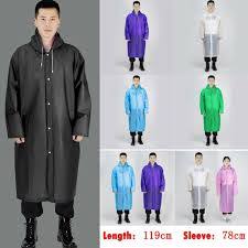 long PVC waterproof jacket, also known as a raincoat. The coat is designed to be worn over clothing to provide protection from rain and other wet weather conditions. 
Key features of this type of jack