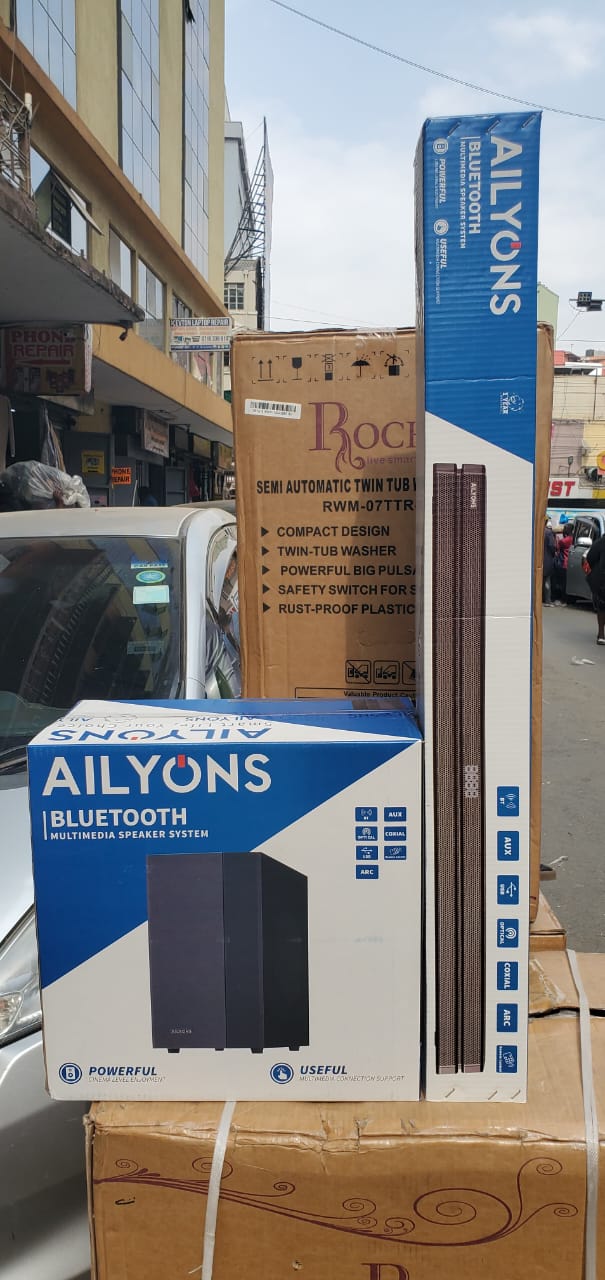 Ailyons Bluetooth Multimedia Speaker System.
Ailyons is a home appliance brand established in 2016 with a presence in several African countries, including Kenya. 
The speaker systems come in various c