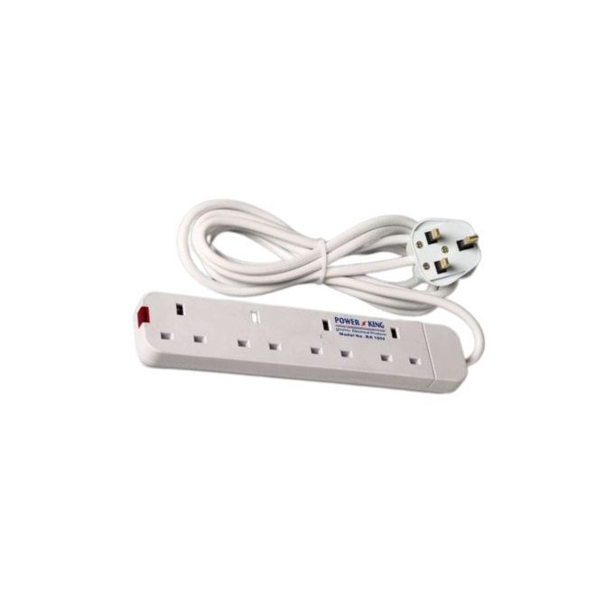 Power King 4 Way Extension Cable, 13A, 3m Long Cable