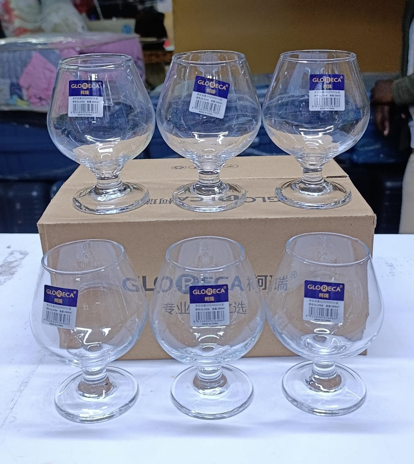 6pcs 280ml Cognac Glasses – Elegant Crystal Brandy Glass Set for Home, Bar & Parties, Durable, Stylish & Perfect for Entertaining