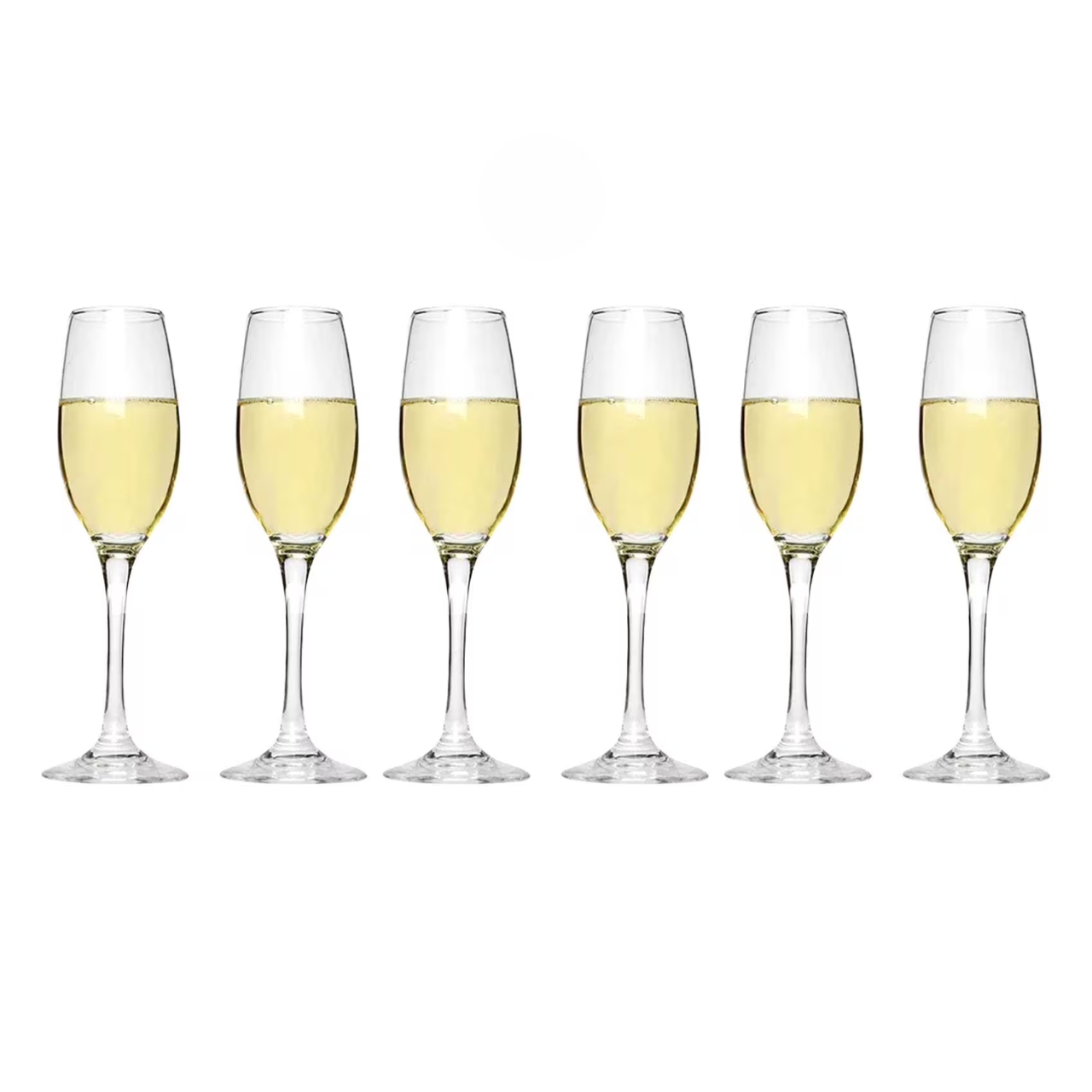 180ml Long Champagne Glass Set – Elegant Crystal Flute Glasses for Home, Weddings, Parties & Celebrations, Durable, Stylish & Perfect for Toasting.