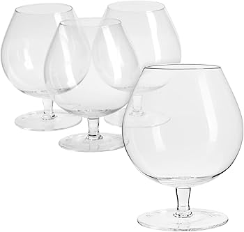 6pcs 280ml Cognac Glasses – Elegant Crystal Brandy Glass Set for Home, Bar & Parties, Durable, Stylish & Perfect for Entertaining