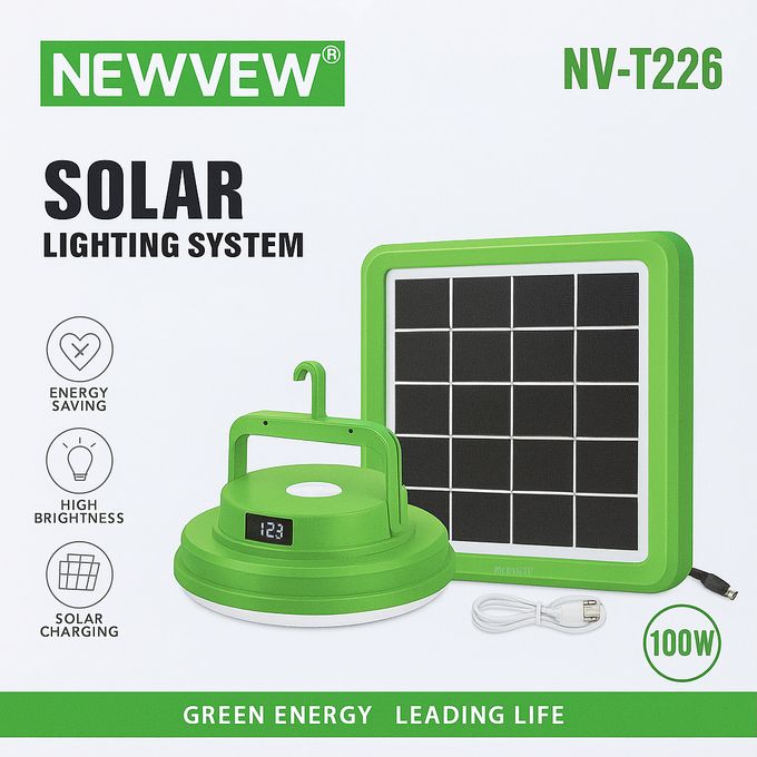 300W Solar Rechargeable Light – Newvew NV-E961 Super Bright Portable LED with USB & Solar Charging. A powerful, energy-efficient lighting solution designed for homes, outdoor use, shops, camping.