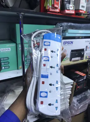 4-Way Extension Socket – Heavy Duty Power Strip with Surge Protection | Safe & Reliable Multi-Plug Power Extension. Designed to distribute electricity efficiently while protecting connected devices.