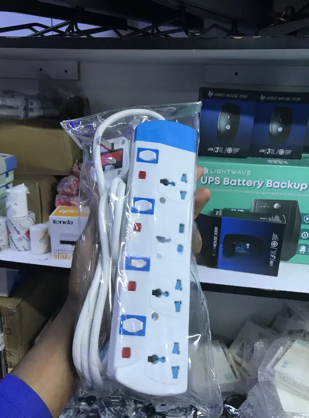 4-Way Extension Socket – Heavy Duty Power Strip with Surge Protection | Safe & Reliable Multi-Plug Power Extension. Designed to distribute electricity efficiently while protecting connected devices.