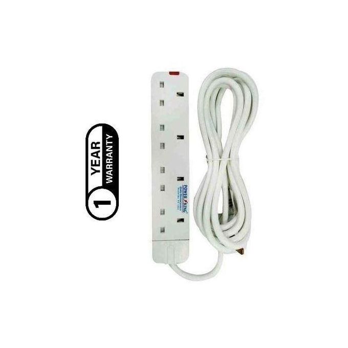 4-Way Extension Socket – Heavy Duty Power Strip with Surge Protection | 4 Universal Sockets & Strong Insulated Cable. A heavy-duty power strip engineered for safe, efficient, and long-lasting power di