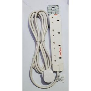 Tronic 4-Way Power Extension Socket – White. The Tronic 4-Way Power Extension – White is a must-have for any home, office, or workspace.