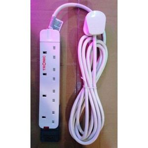 Tronic 4-Way Power Extension Socket – White. The Tronic 4-Way Power Extension – White is a must-have for any home, office, or workspace.