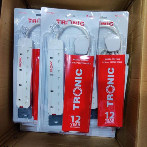 Tronic 4-Way Power Extension Socket – White. The Tronic 4-Way Power Extension – White is a must-have for any home, office, or workspace.