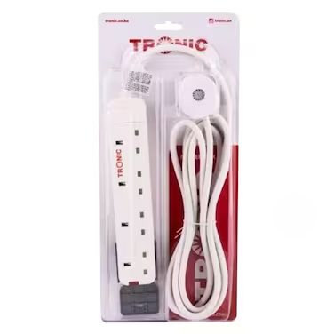 Tronic 4-Way Power Extension Socket – White. The Tronic 4-Way Power Extension – White is a must-have for any home, office, or workspace.