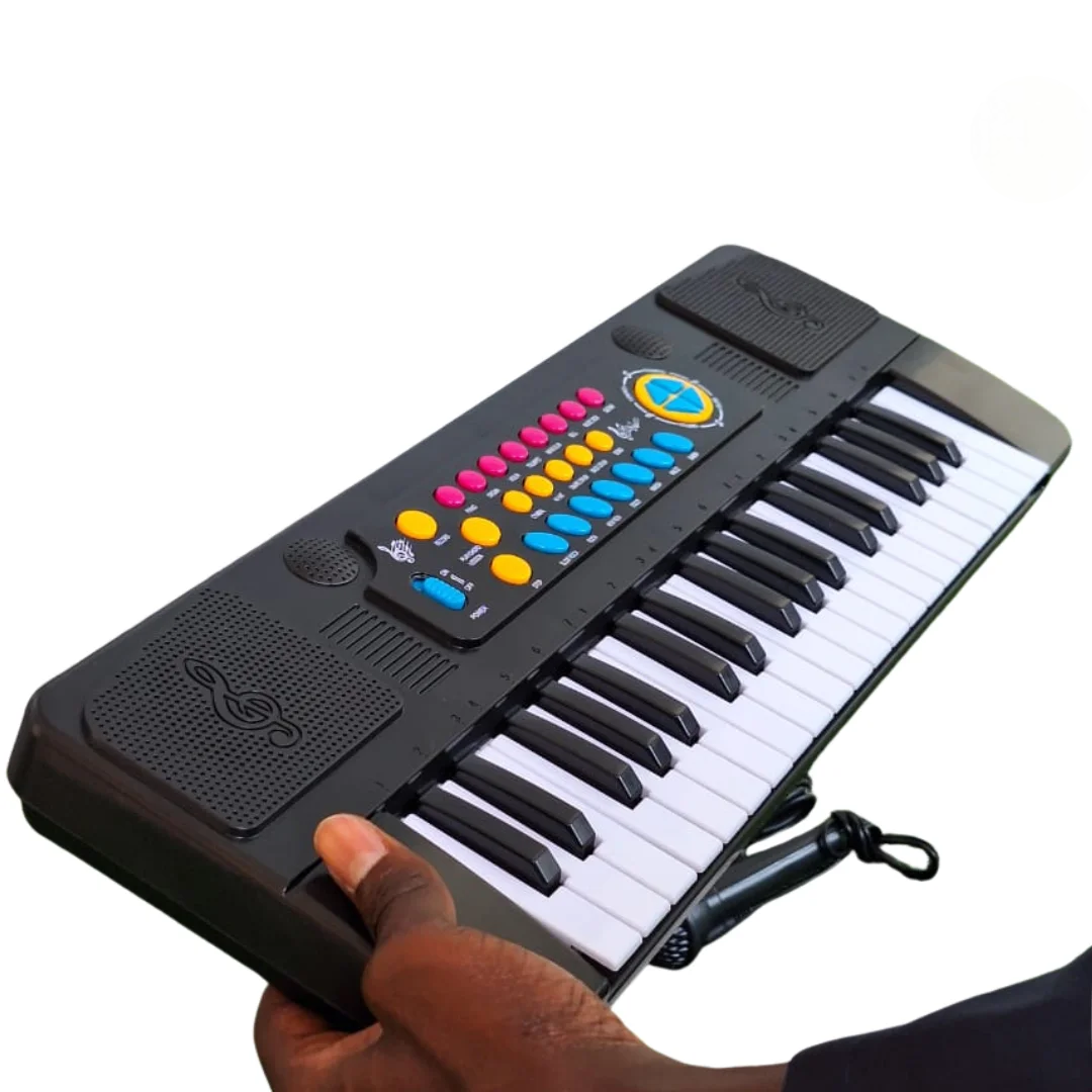 Electronic Keyboard Piano with Charging Cable & Microphone – Rechargeable Digital Keyboard for Kids & Beginners. A versatile and user-friendly digital piano designed for kids, beginners, and music.