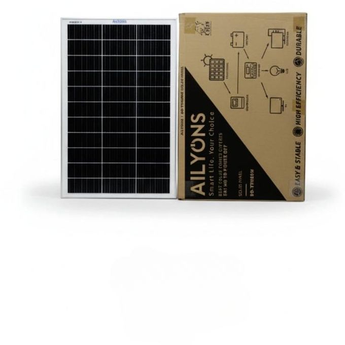 Ailyons 80W Monocrystalline Solar Panel – High Efficiency, Durable Build & Fast Charging Performance. Designed to deliver reliable and efficient solar energy for homes, shops, solar kits, and off-grid