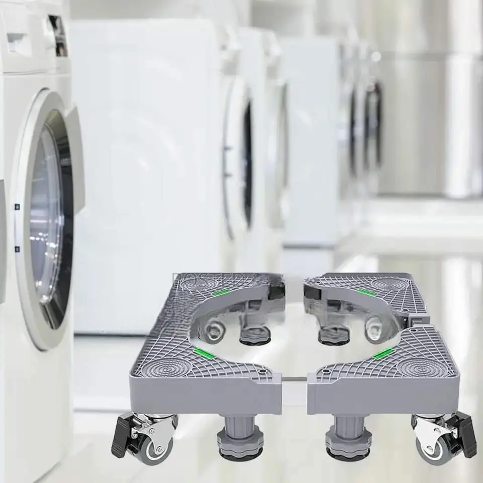 Adjustable Fridge & Washing Machine Base Roller Trolley – Heavy Duty Movable Stand with Wheels. Make moving heavy appliances effortless with this Adjustable Fridge & Washing Machine Base Roller Trolle