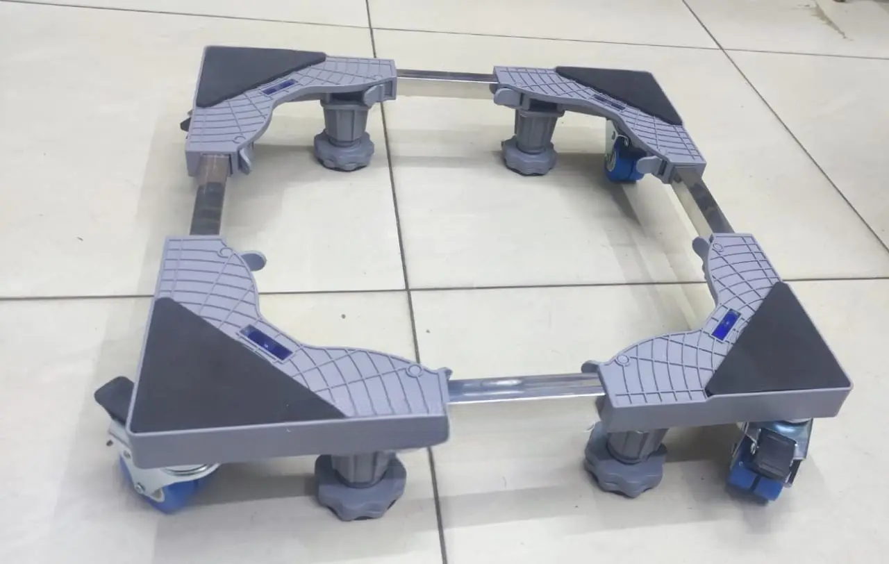 Adjustable Fridge & Washing Machine Base Roller Trolley – Heavy Duty Movable Stand with Wheels. Make moving heavy appliances effortless with this Adjustable Fridge & Washing Machine Base Roller Trolle