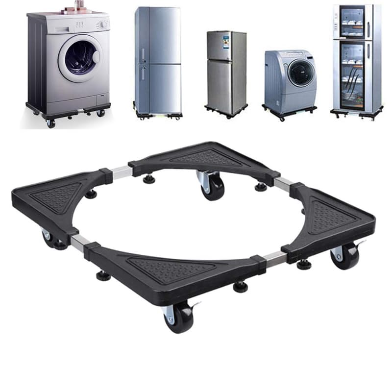 Adjustable Fridge & Washing Machine Base Roller Trolley – Heavy Duty Movable Stand with Wheels. Make moving heavy appliances effortless with this Adjustable Fridge & Washing Machine Base Roller Trolle