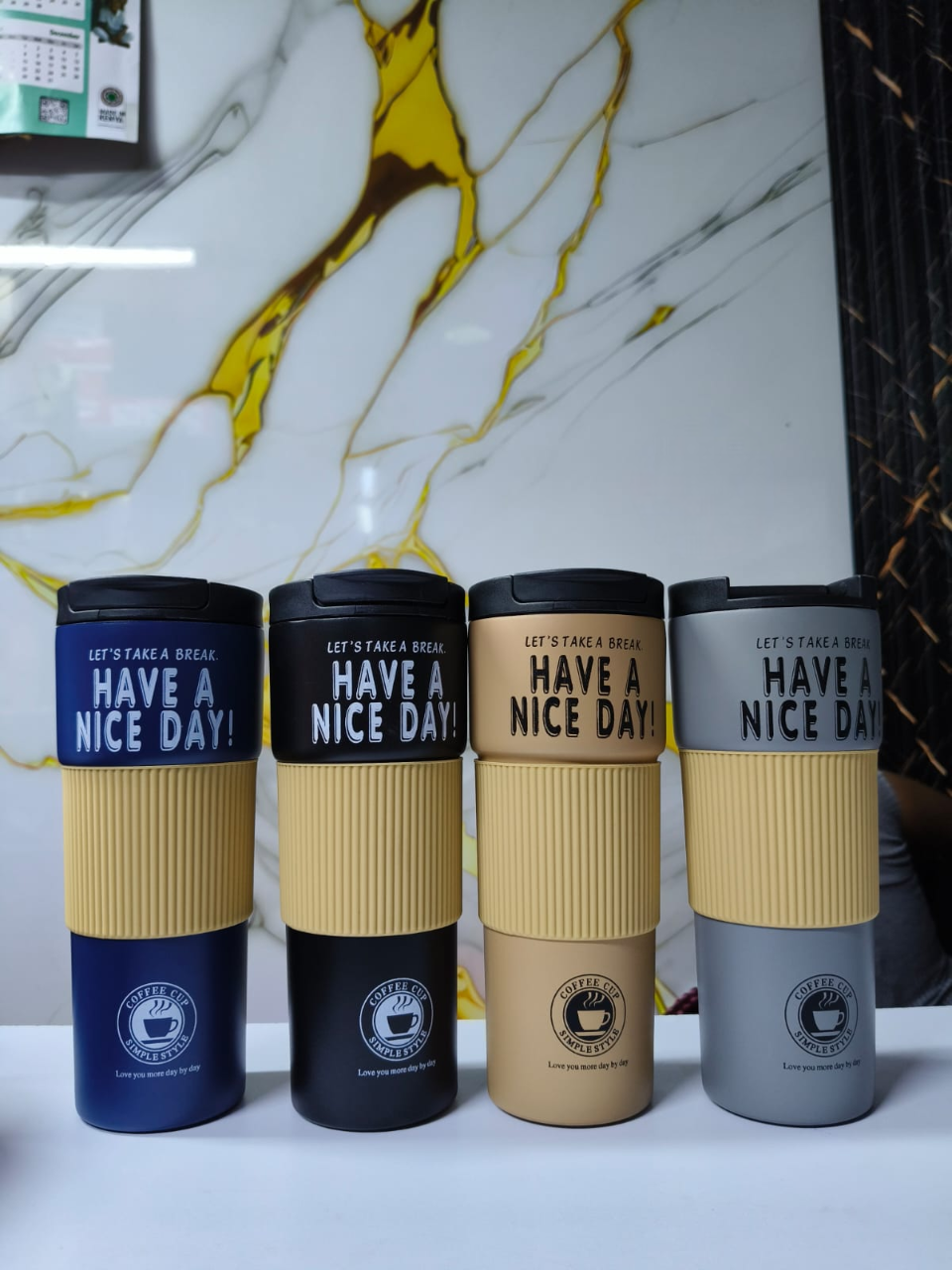 600ml  Have a Nice Day Insulated Coffee Mug – Travel & Office Thermal Cup. Upgrade your coffee or tea experience with the Have a Nice Day Insulated Coffee Mug.