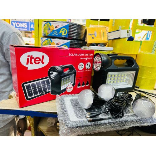 Itel Solar Light – Portable & Rechargeable LED Solar Lamp | Energy-Efficient Lighting. Illuminate your home, garden, or outdoor space with the Itel Solar Light, a compact and energy-efficient LED lamp