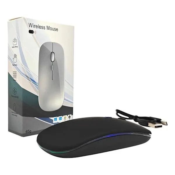 Rechargeable Wireless Mouse – Silent Click, High Precision & Long-Lasting Battery. Designed for smooth navigation, silent operation, and long-lasting performance.
