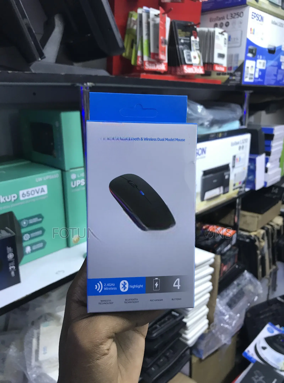 Rechargeable Wireless Mouse – Silent Click, High Precision & Long-Lasting Battery. Designed for smooth navigation, silent operation, and long-lasting performance.